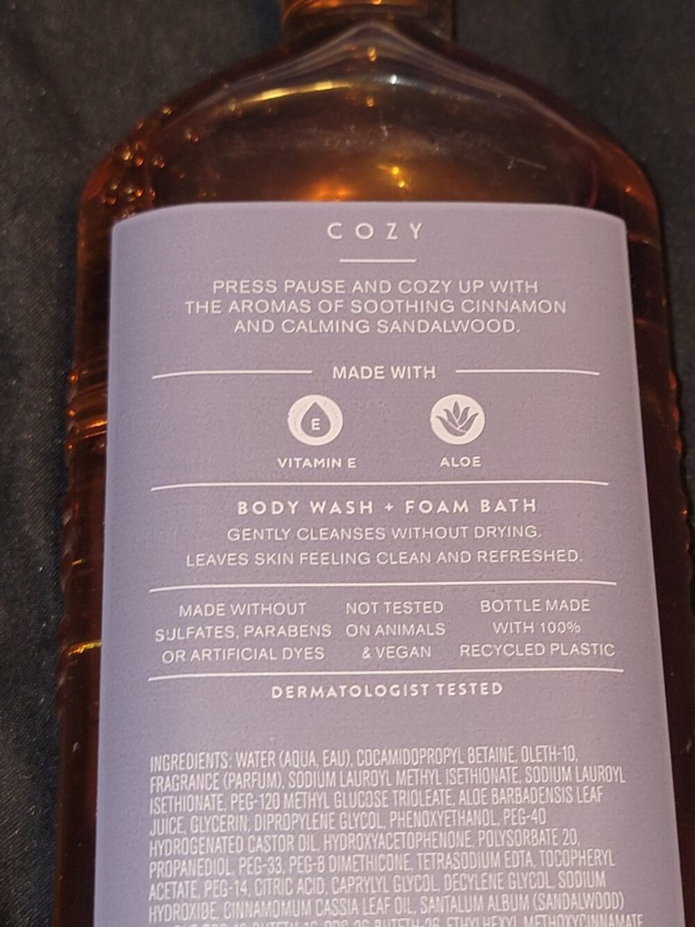 *Discontinued* Bath and Body Works COZY: CINNAMON & SANDALWOOD Shower Gel wash - Picture 4 of 4